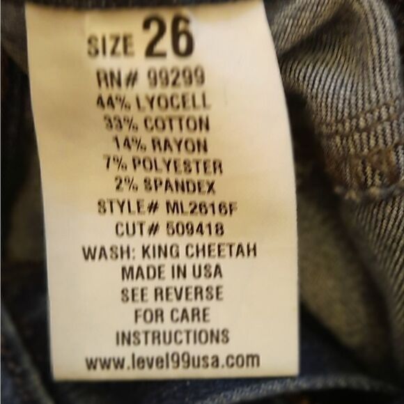 Anthropologie Level 99 Blue Cheetah Janice Ultra Skinny Fit Stretch - Picture 7 of 15